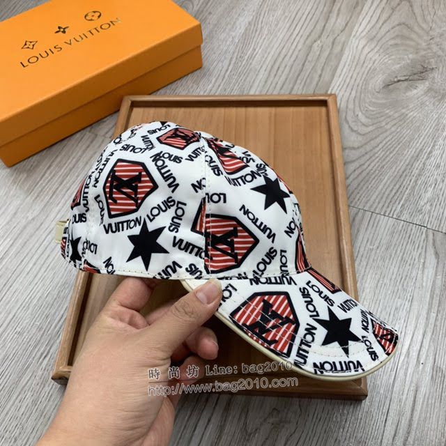 LV新品男士帽子 路易威登星星圖案棒球帽鴨舌帽  mm1330